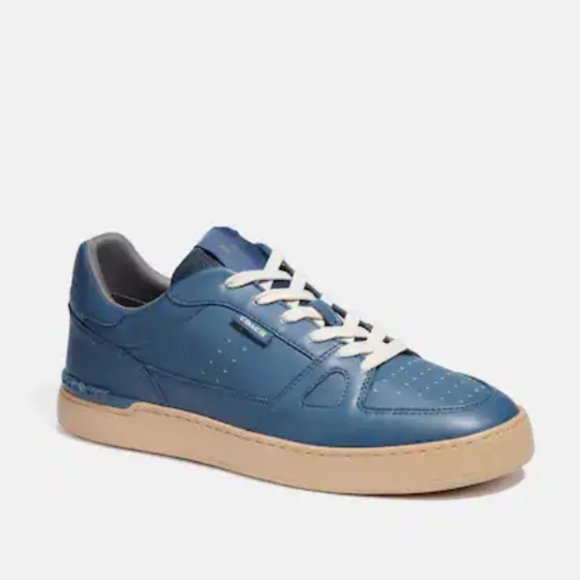 NWT COACH BLUE CLIP COURT SNEAKERS MEN - Picture 1 of 8